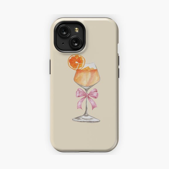 Protective iPhone Case Italian Aperitif Beverage Coquette Cocktail Lovers Phone Case Layout IP16 Magnetic MagSafe Compatible