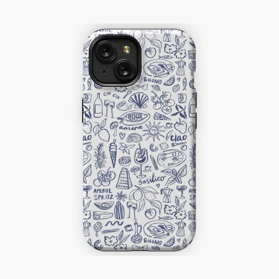 Protective iPhone Case Italian Riviera Inspired Pattern Phone Case IP13/14 Magnetic MagSafe Compatible