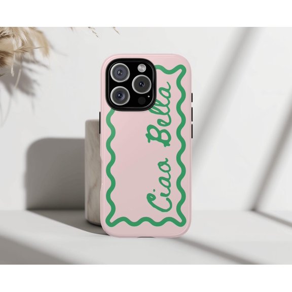 Protective iPhone Case Italian Summer Phone Case Coastal Ciao Bella Aesthetic Cover Design IP16 Magnetic MagSafe Compatible