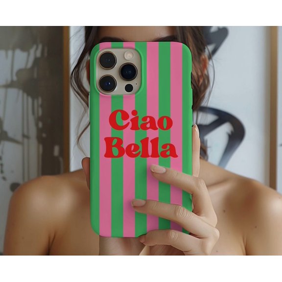 Protective iPhone Case Italian Summer Vibes Phone Case Ciao Bella Travel Cover Layout IP16 Magnetic MagSafe Compatible