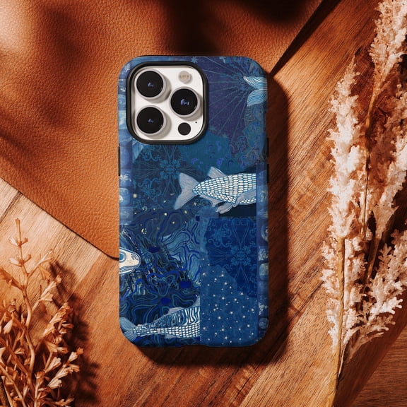 Protective iPhone Case Japanese Fish Ocean Traditional Kohaku Koi Pond Scene Case IP13/14 Magnetic MagSafe Compatible