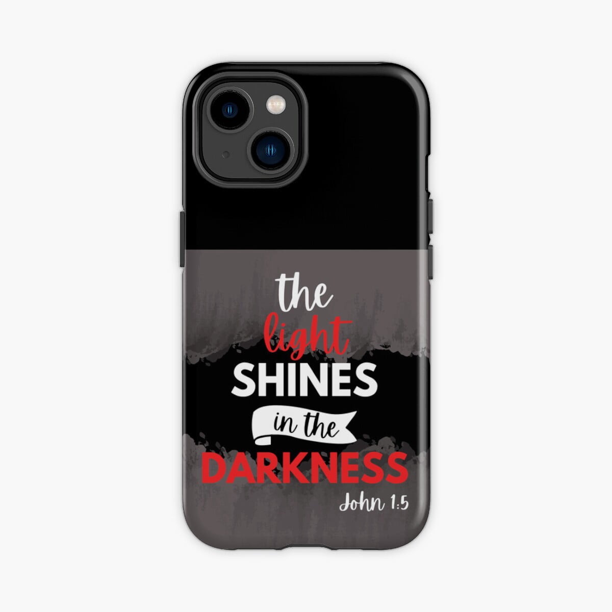 Protective iPhone Case John 1:5 Paint Effect Scripture Design Phone ...