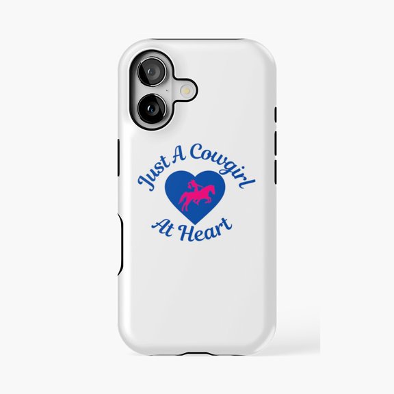 Protective iPhone Case Just A Cowgirl At Heart Phone Case IP 17 Magnetic MagSafe Compatible