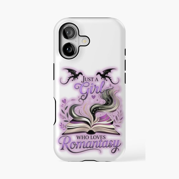 Protective iPhone Case Just A Girl Who Loves Romantasy Bookish Design Phone Case IP13/14 Magnetic MagSafe Compatible