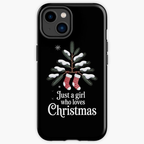 Protective iPhone Case Just A Girl Who Loves Winter Design Outdoor Activity Shield IP13/14 Magnetic MagSafe Compatible