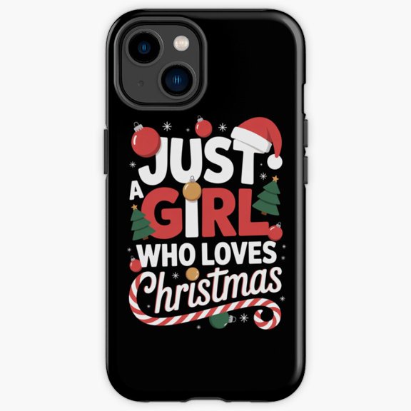 Protective iPhone Case Just A Girl Who Loves Winter Ice Skating Slogan Shield IP13/14 Magnetic MagSafe Compatible