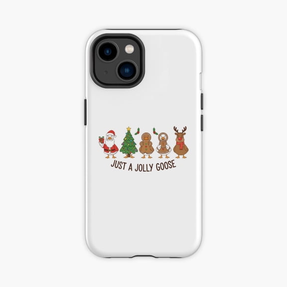 Protective iPhone Case Just A Jolly Goose Christmas Family Design Phone Case IP13/14 Magnetic MagSafe Compatible