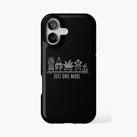 Protective iPhone Case Just One More Potted Plants Shelf Line Art Phone Case IP13/14 Magnetic MagSafe Compatible