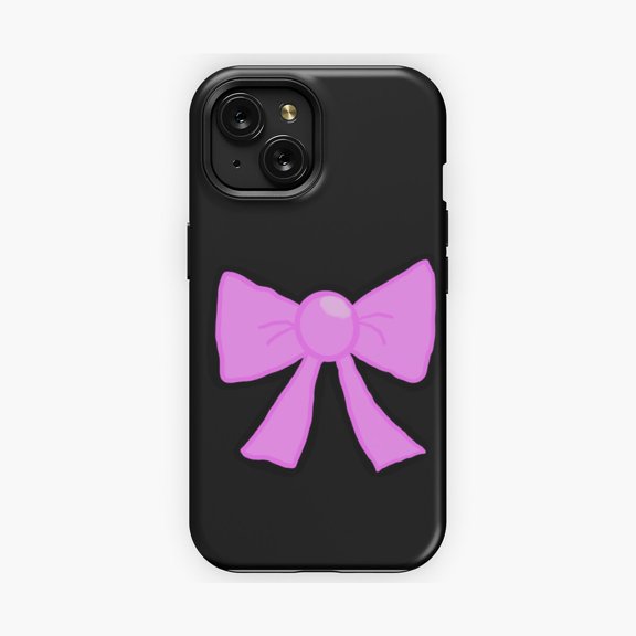 Protective iPhone Case Just for Fun Pink Bow Phone Case Cute Playful Look IP16 Magnetic MagSafe Compatible