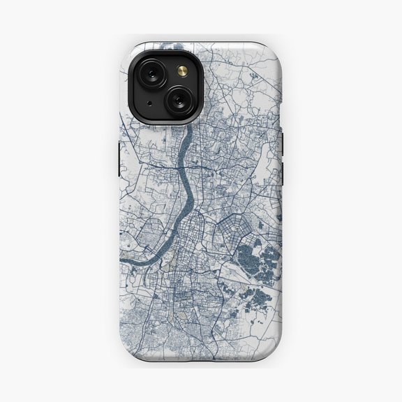 Protective iPhone Case Kolkata India Coastal City Map Phone Case IP13/14 Magnetic MagSafe Compatible