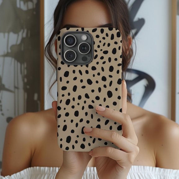 Protective iPhone Case Leopard Cheetah Spot Print Phone Case Preppy Neutral Pattern IP13 Pro Magnetic MagSafe Compatible