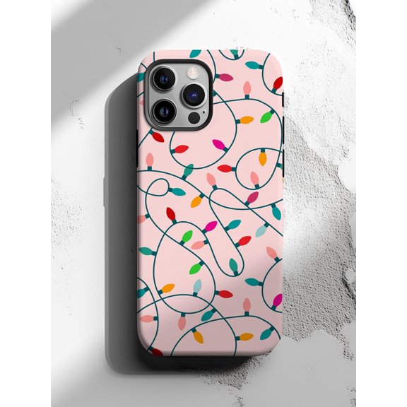 Protective iPhone Case Lights Phone Case Festive Winter Pattern Variant IP13/14 Magnetic MagSafe Compatible
