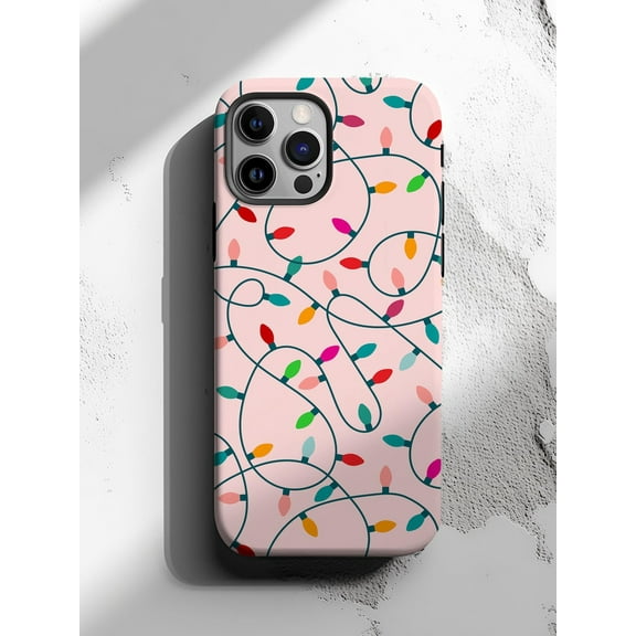 Protective iPhone Case Lights Phone Case Festive Winter Pattern Variant IP15 Magnetic MagSafe Compatible