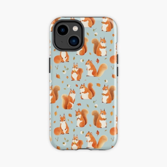 Protective iPhone Case Little Shy Squirrel Cute Design Phone Case IP13/14 Magnetic MagSafe Compatible