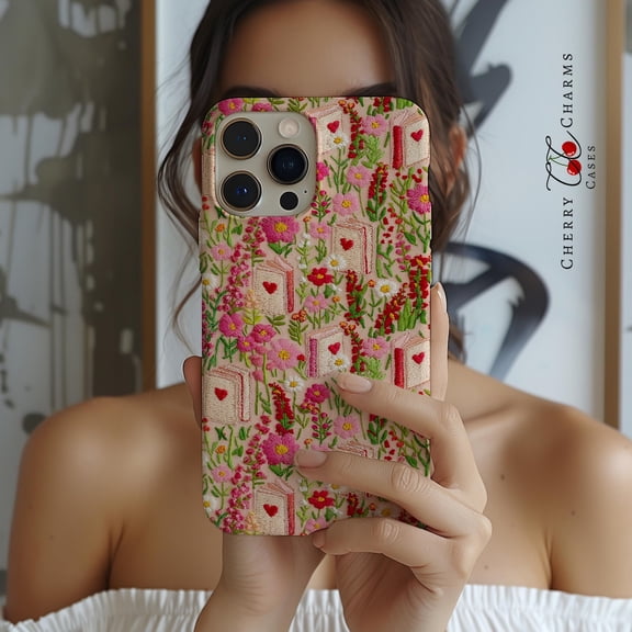 Protective iPhone Case Love Book Cell Phone Case Bookish Lover Valentine Books Aesthetic Printed Cover IP13/14 Magnetic MagSafe Compatible