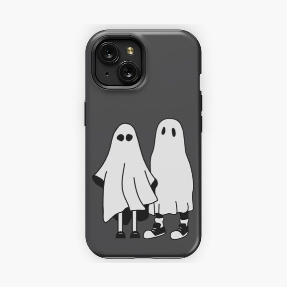 Protective iPhone Case Loving Ghosts Phone Case Cute Whimsical Cartoon Style IP13/14 Magnetic MagSafe Compatible