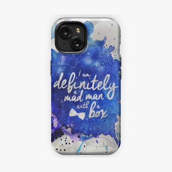 Protective iPhone Case Mad Man Quote Phone Case Bold Typography Design Layout IP13/14 Magnetic MagSafe Compatible