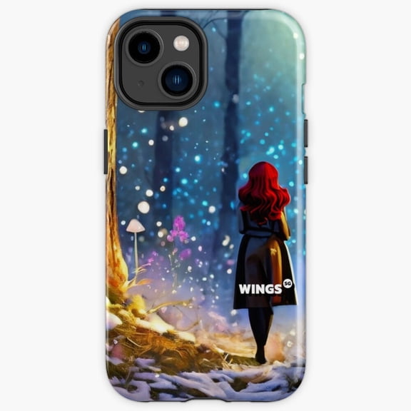 Protective iPhone Case Magic Winter Ethereal Fantasy Snow Forest Scenery Phone Case IP13/14 Magnetic MagSafe Compatible