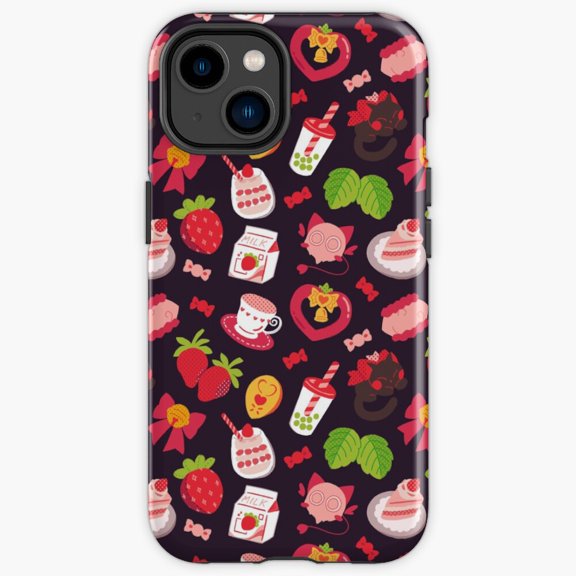 Protective iPhone Case Magical Feline Warrior Black Berry Superhero Graphic Cover IP15 Magnetic MagSafe Compatible