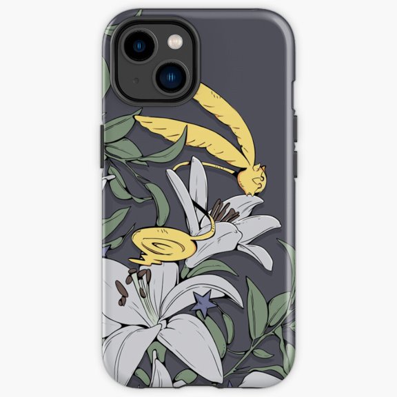 Protective iPhone Case Magical Lantern White Flowers Witch Fantasy Familiar Shield Heavy Duty Shockproof Hard Shell IP16 Magnetic MagSafe Compatible