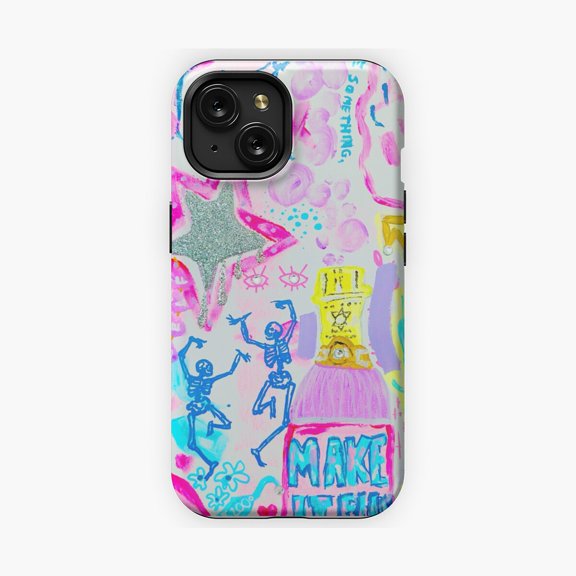 Protective iPhone Case Make It Fun Phone Case Colorful Print Design IP13/14 Magnetic MagSafe Compatible
