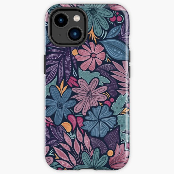 Protective iPhone Case Marcel Purple Dark Violet Solid Color Plain Matte Finish Heavy Duty Shockproof Hard Shell IP13/14 Magnetic MagSafe Compatible