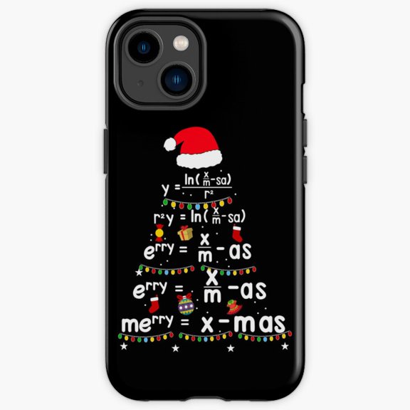 Protective iPhone Case Math Tree Winter Geometry Teacher Classroom Equation Slogan Cover IP15 Magnetic MagSafe Compatible