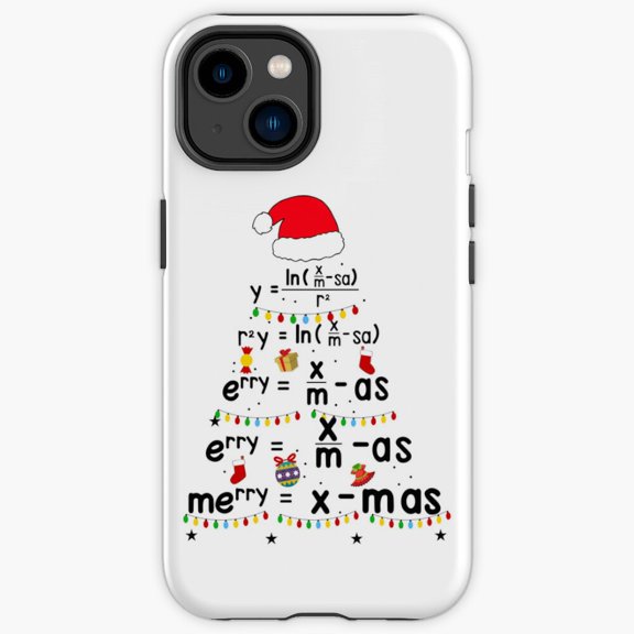 Protective iPhone Case Math Tree Winter Geometry Teacher Classroom Equation Slogan Cover Variant IP15 Magnetic MagSafe Compatible