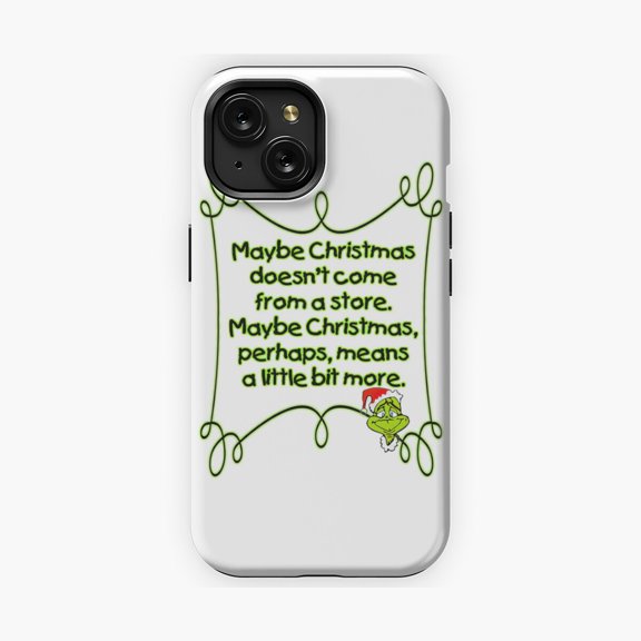 Protective iPhone Case Maybe Winter Inspired Decorative Phone Case Minimalist Cold Weather Typography Shield IP15 Magnetic MagSafe Compatible