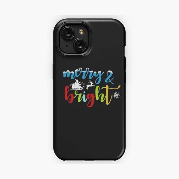 Protective iPhone Case Merry And Bright Lights Family Cover Phone Case Vibrant Glow Garland Reunion Top Shell IP13/14 Magnetic MagSafe Compatible