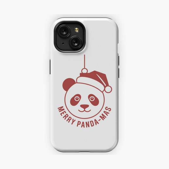 Protective iPhone Case Merry Panda Festive Animal Illustration Phone Case Bamboo Bear Opening Cover IP13/14 Magnetic MagSafe Compatible