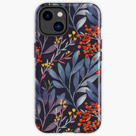 Protective iPhone Case Midnight Forest Dark Starry Sky Wilderness Silhouette Heavy Duty Shockproof Hard Shell IP13/14 Magnetic MagSafe Compatible