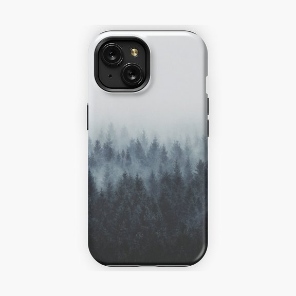 Protective iPhone Case Moody Wilderness Forest Dream Landscape Phone Case View IP13/14 Magnetic MagSafe Compatible