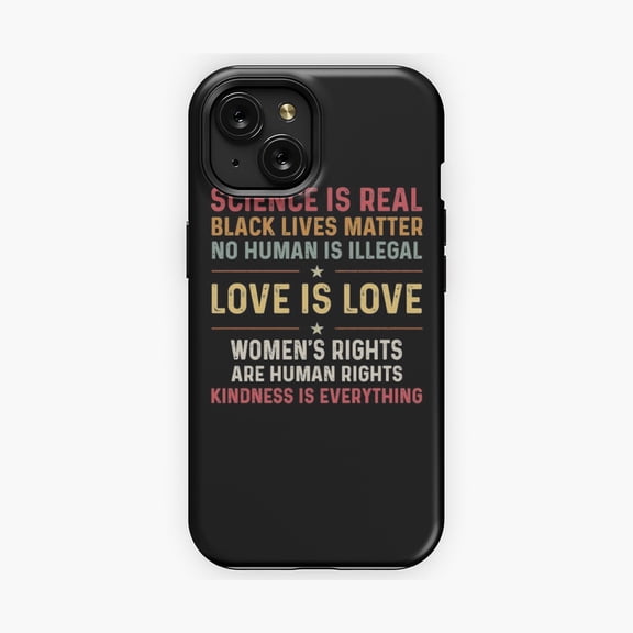 Protective iPhone Case Motivational Quote About Kindness And Love Statement Phone Case Daily Positive Affirmation Cover IP13/14 Magnetic MagSafe Compatible