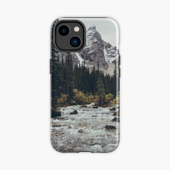 Protective iPhone Case Mountain Rapids Landscape Design Phone Case IP13/14 Magnetic MagSafe Compatible