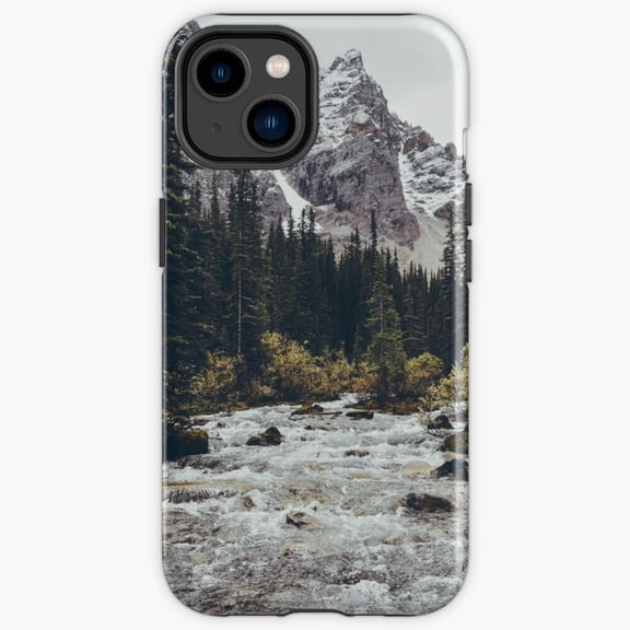 Protective iPhone Case Mountain Rapids Rushing River Wilderness Forest Landscape Shield IP13/14 Magnetic MagSafe Compatible