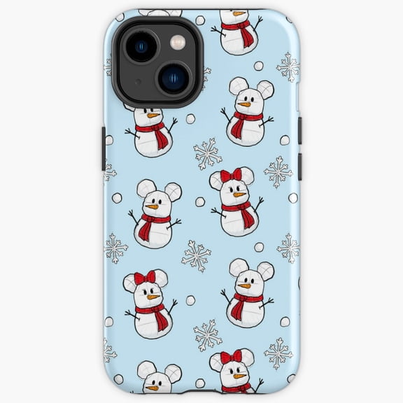 Protective iPhone Case Mouse Ear Snowmen Tough Mobile Shield IP15 Magnetic MagSafe Compatible