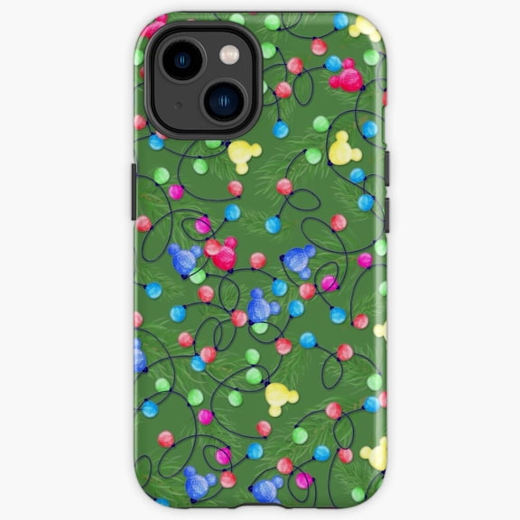 Protective iPhone Case Mouse Ears Winter Lights Tough Mobile Shield IP13/14 Magnetic MagSafe Compatible