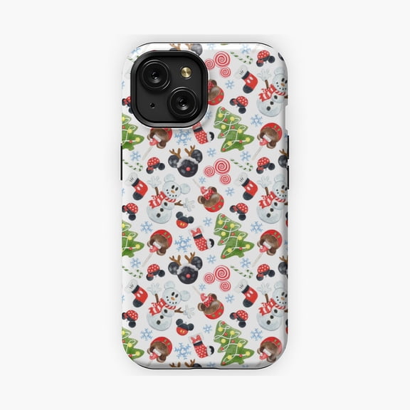 Protective iPhone Case Mouse Magic Winter Celebration Themed Phone Case Cute Park Silhouette Shield IP16 Magnetic MagSafe Compatible
