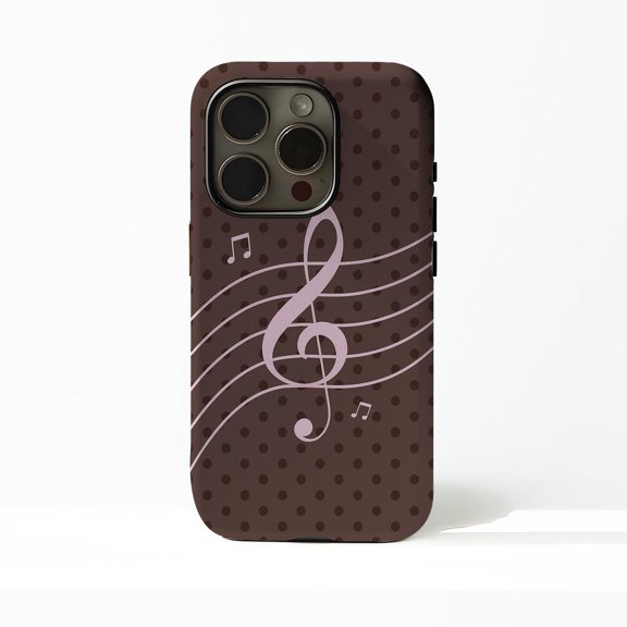 Protective iPhone Case Music Note Protective Cell Phone Case Musician Cover IP16 Magnetic MagSafe Compatible