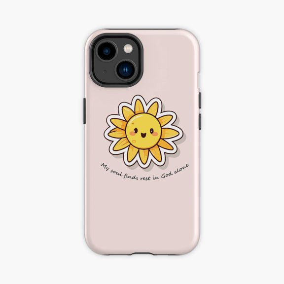 Protective iPhone Case My Soul Finds Rest In God Alone Christian Quote Phone Case IP13/14 Magnetic MagSafe Compatible