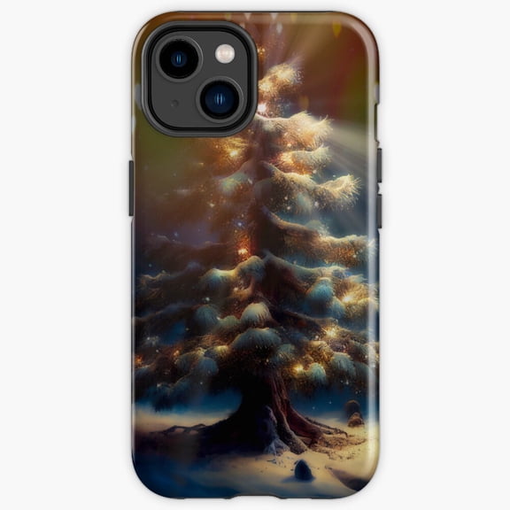 Protective iPhone Case Mystical Winter Tree Dark Fantasy Forest Wilderness Landscape Cover IP15 Magnetic MagSafe Compatible