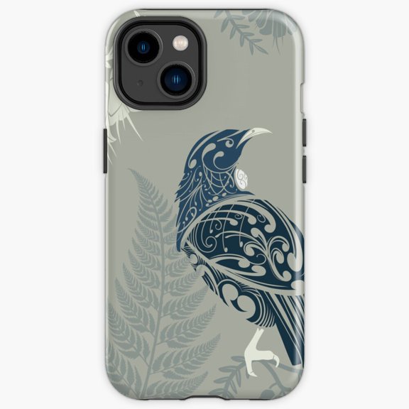 Protective iPhone Case New Zealand Native Tui Bird Exotic Wildlife Forest Heavy Duty Shockproof Hard Shell IP16 Magnetic MagSafe Compatible