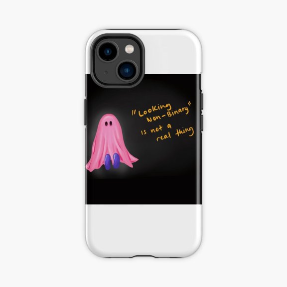 Protective iPhone Case Non Binary Ghost Cute Design Phone Case IP16 Magnetic MagSafe Compatible