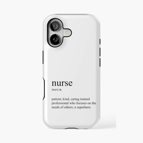 Protective iPhone Case Nurse Definition Dictionary Style Phone Case IP 17 Magnetic MagSafe Compatible
