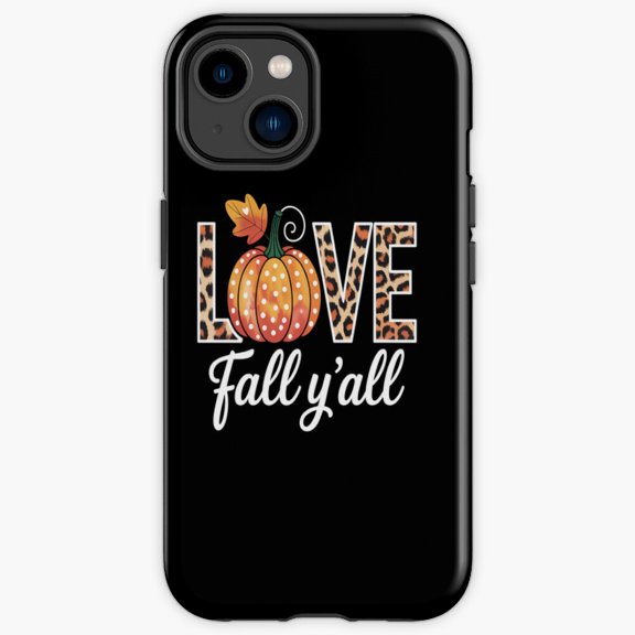 Protective iPhone Case O Fall Pumpkin Love Fall Yall Thanksgiving Slogan Shield IP13/14 Magnetic MagSafe Compatible
