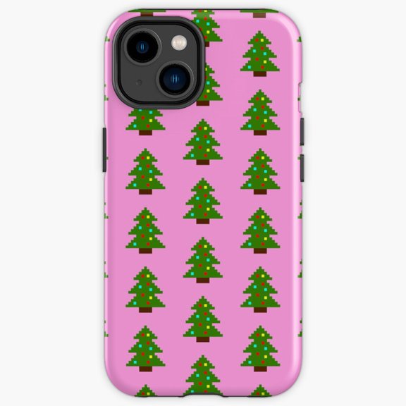 Protective iPhone Case O Winter Tree Pixel Art Pattern 3 Retro Arcade Grid Cover IP 17 Magnetic MagSafe Compatible
