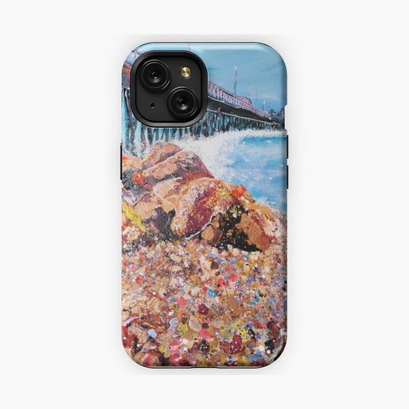 Protective iPhone Case Oceanside Pier Summer Evening Phone Case IP13/14 Magnetic MagSafe Compatible