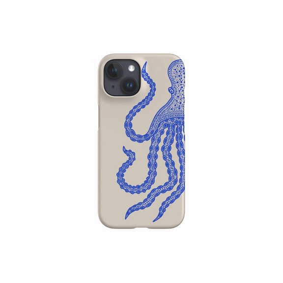 Protective iPhone Case Octopus Off White Ocean Sea Design Cephalopod Portrait Shield IP16 Magnetic MagSafe Compatible