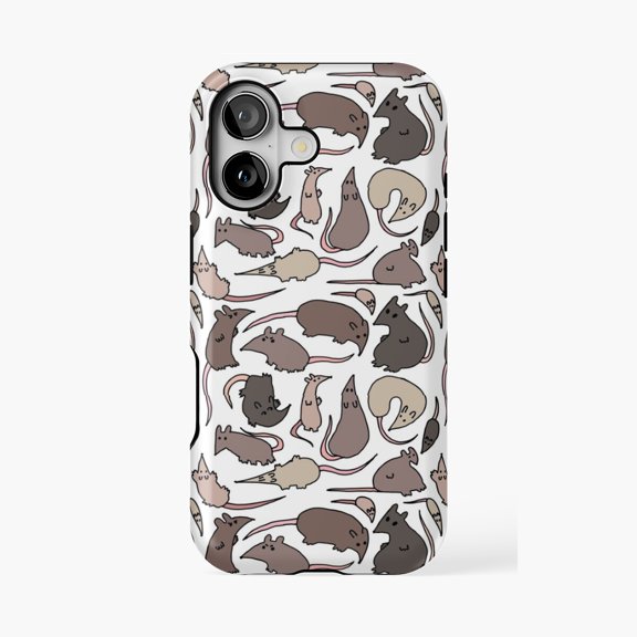 Protective iPhone Case Oh Rats Animal Quote Design Phone Case IP 15ProMax Magnetic MagSafe Compatible